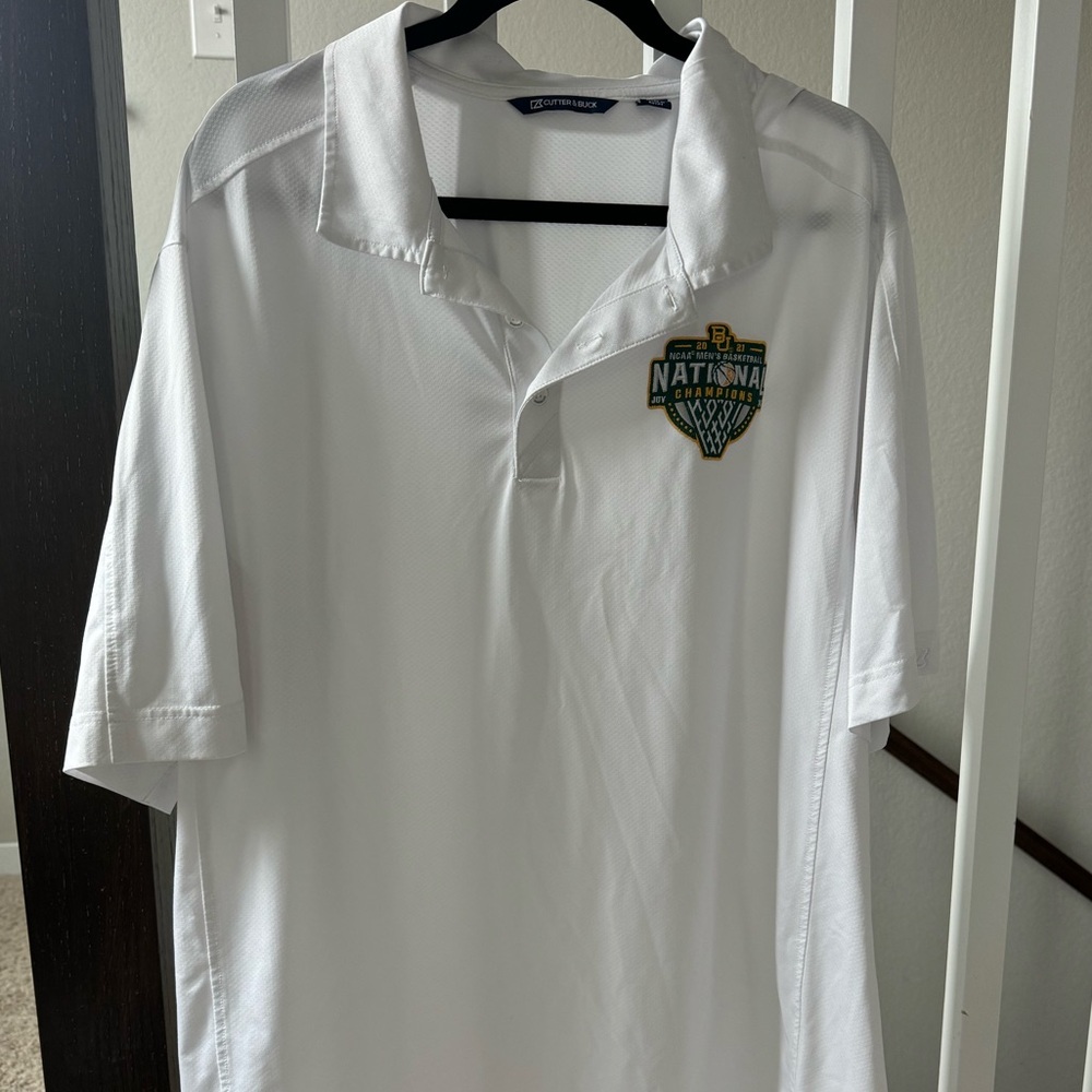 National Championship Baylor Basketball Men's Polo with Embroidered Logo